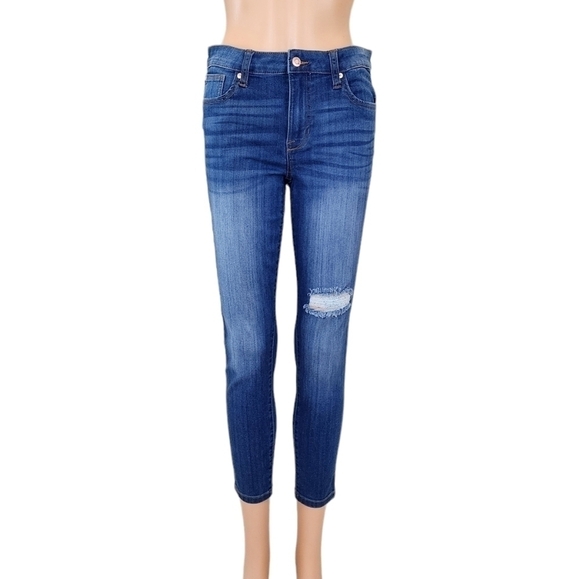 Celebrity Pink blue Cropped Jeans Pants - Picture 1 of 11